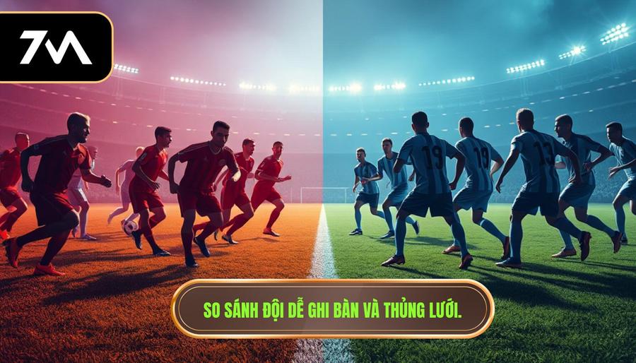 3. So sánh đội dễ ghi bàn và thủng lưới.